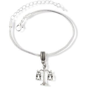 Justice Law Scale Snake Chain Charm Bracelet